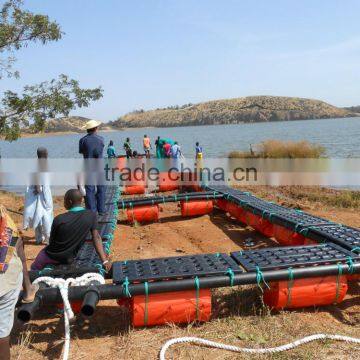 HDPE tilapia fingerlings cage used in the river and lake