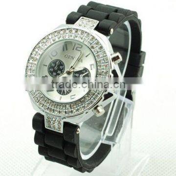 silicone diamond watch swiss geneva watch