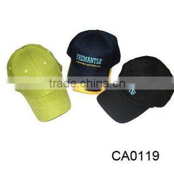 3 D embroidery 6 panel cotton twill baseball caps