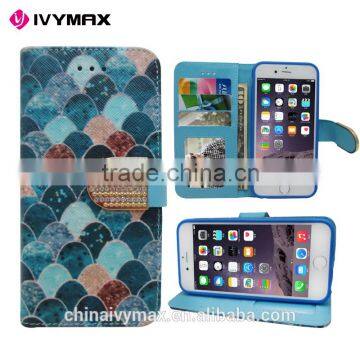 2016 hot item china cellphone accessories new flip leather wallet case for iphone 6 case