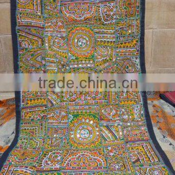 indian mirror work wall tapestry