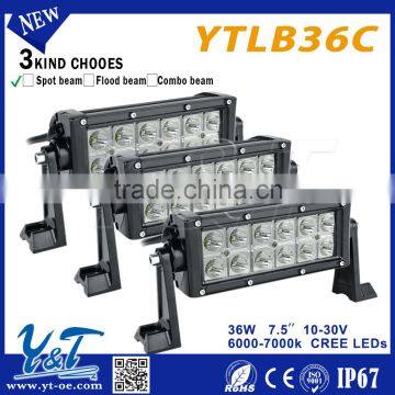 Double row flood spot beam led off road light bar