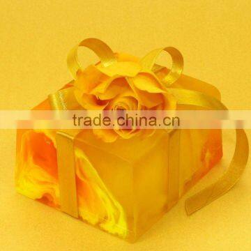 Golden natural handmade soap