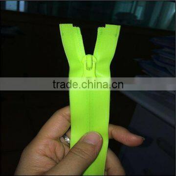 NO.7 Open End Seamless Zipper for Mattress Cover With Neon Green Fashion Color photo-5