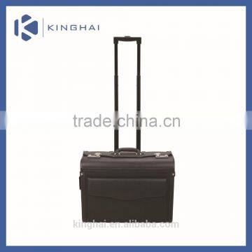 2015 High Quality pilot trolley case leather trolley pilot case