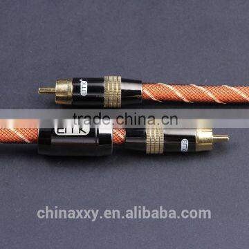 High Quality Digital Coaxial Audio /Video RCA Cable Cord Coax Gold 1M