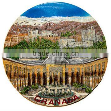 custom souvenir 3D plate Spain. Granada (Diameter 17 cm)