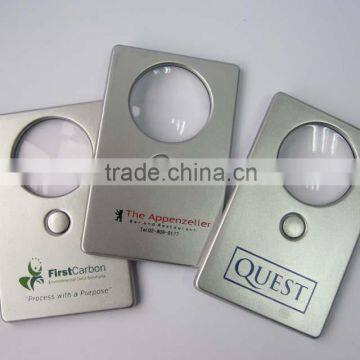 led light card magnifier for promotion