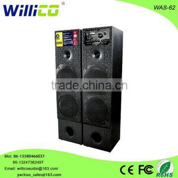 professional stage vibration speaker with fm radio usb sd card reader