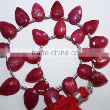 Natural Ruby Faceted Pears