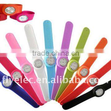 Fashion Silicone Slap Wrist Watch