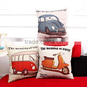 2016 New Design Cartoon Linen Cotton Sofa Car Home Decor Throw Pillow Cases Cushion Covers