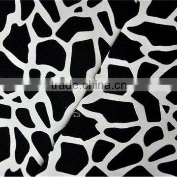 stone design PU flocking leather for sofa use