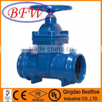 China PVC Socket Ends Ductile Iron Non-rising Stem Resilient Seated Gate Valve