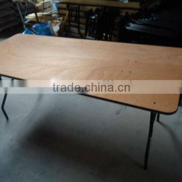 Plywood rectangle folding banquet table for wedding/party