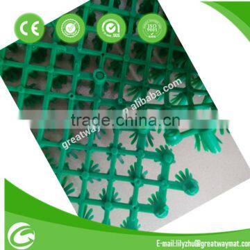 anti-slip pvc grass mat with rubber back