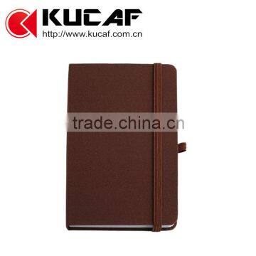 Harcover Pu leather diary with pen holder