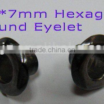 hexagon round eyelet, 12mm eyelet