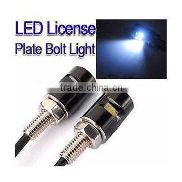 White LED SMD Motorcycle & Car License Plate Screw Bolt Light lamp bulb 12V