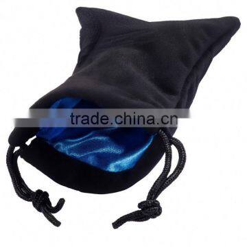 Red Drawstring Screen Printing Velvet Bag for Jewelry