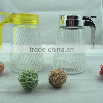 glass oil vinegar cruet with handle