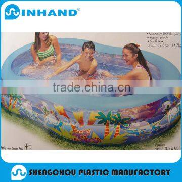 2016 popular pvc inflatable family swimming pool, float lounger, water toys