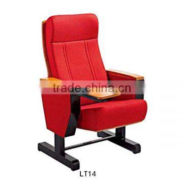 Auditorium furniture Cheap theater chairs with writing pad Folding meeting chair LT14