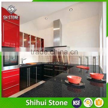 Black Galaxy Quartz Countertop, Black Sparkle Colors Quartz Stone