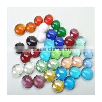 popular round flat glass marbles/glass beads