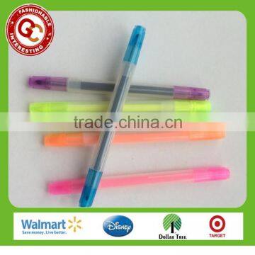 high quality bright color double-end highlighter