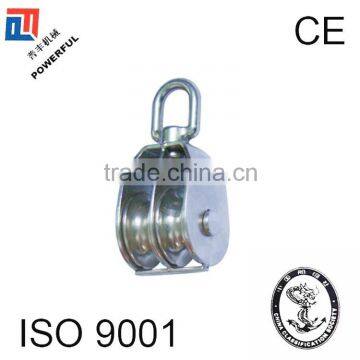 STAINLESS STEEL SWIVEL EYE DOUBLE PULLEY