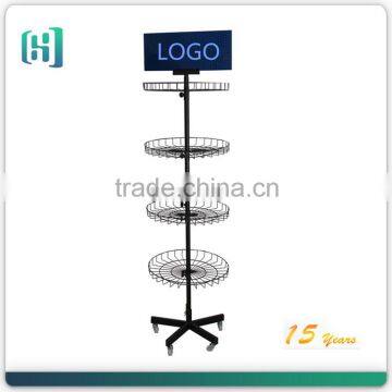 grocery department store metal rotating small toy selling promotion racks HSX-S0261