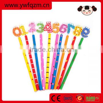 Hot selling custom accept number wood pencil