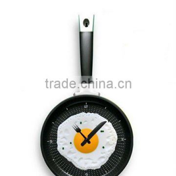 Egg and Pan shape wall clock