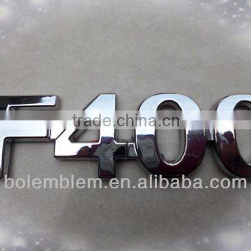 F400 chrome car logo sticker