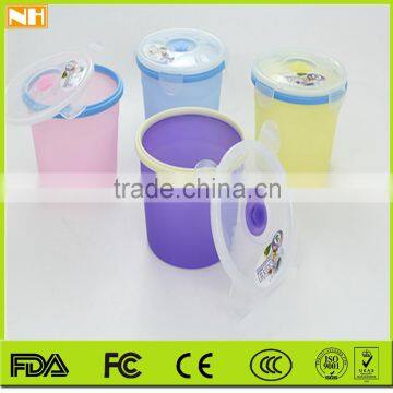 Newly Product 850ML Silicone Round Preserving Box /lunch Box photo-2