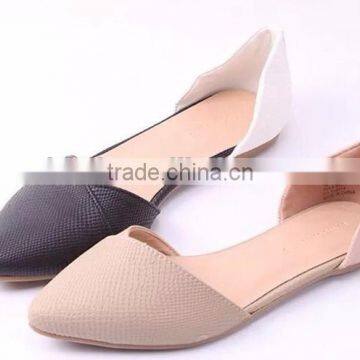 2016 Ladies Flat Shoes Snake PU Upper Pointed Toe Shoes Ladies Fancy Ballerina Shoes photo-5