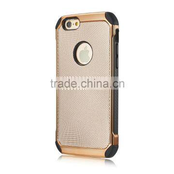 Electroplating Metal Cover Hybird TPU+PC Hard Case Shockproof Armor Back Case for IPhone 6 6s 6s Plus Samsung s7 S7edge