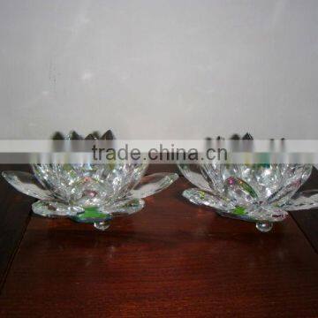 Transparent color crystal lotus flower