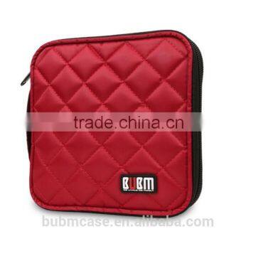 Fashion Red 32 Capacity PVC Fabric DVD Case CD Holder personalized cd case multi disc dvd cases