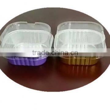 Colorful Aluminum Foil Baking Cup With Plastic Lids photo-2