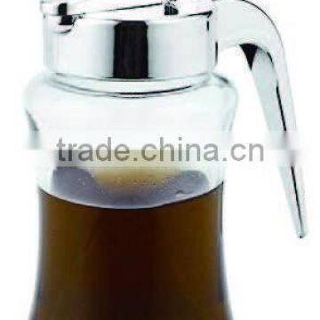 SINOGLASS trade assurance Ergo Shape Glass Syrup Dispenser glass jar honey