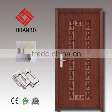 New design mdf pvc wood laminated decorative door wooden interior doors for bedroom