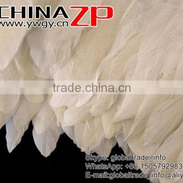 Gold Supplier ZPDECOR Factory Wholesale Popular Top Style Dyed Ivory Goose Satinettes Feathers Trim Fringe photo-2