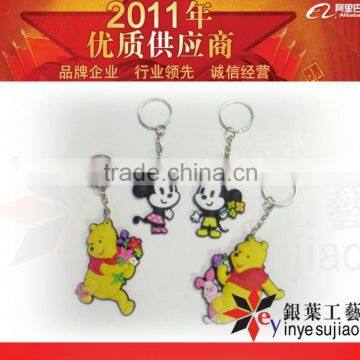 Lovely Bear Shape Soft Pvc Rubber Key Chain