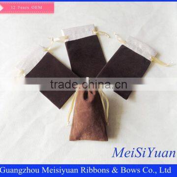 10*15cm Red Christmas Organza Favor Bag With Ribbon Drawstring photo-4