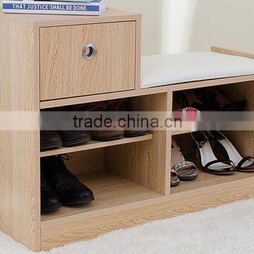 wooden shoe cabinet with seat