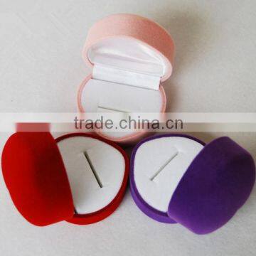 Velvet Cute Heart Shape Ring Box Wholesale Jewelry Packaging Box photo-2