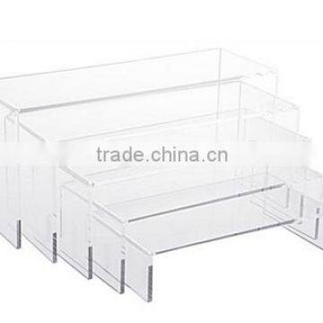 U-Shaped Acrylic Risers, Set of 5 Different Sizes - Clear