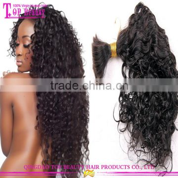 Wholesale stock 100% loose human hair bulk extension natural wave russian human hair bulk